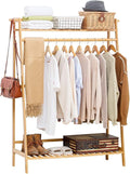 COPREE Bamboo Garment Coat Clothes Hanging Heavy Duty Rack by COPREE