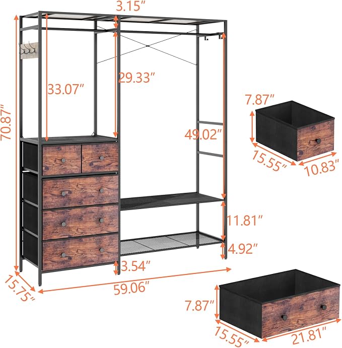 Auromie Heavy Duty Clothes Rack - Image 3