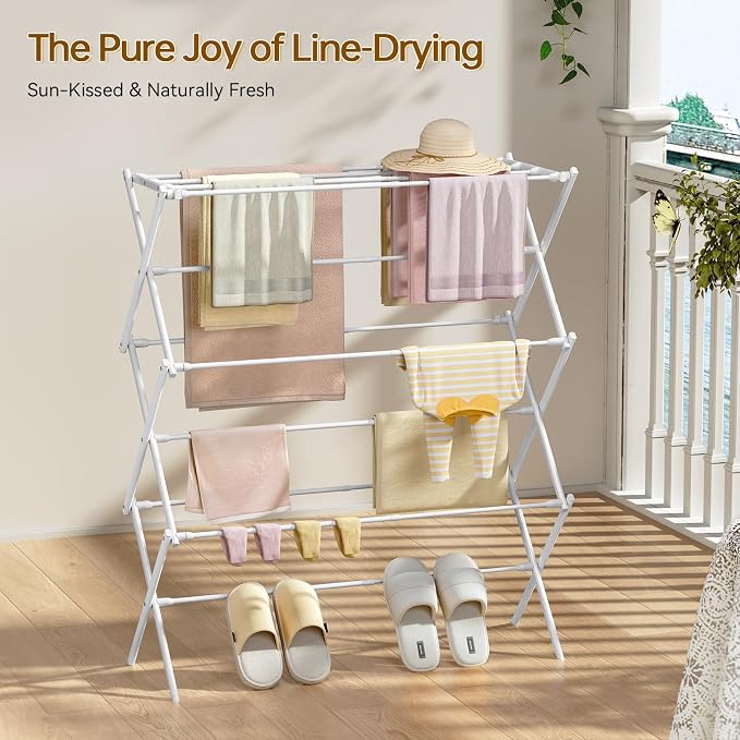 KINGBOARD Clothes Drying Rack, Collapsible Drying Rack Clothing - Image 4