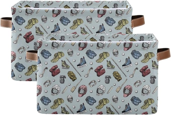 Hockey Gear Gloves Storage Bins Box Foldable Shelf Basket by Unknown