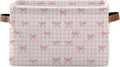 Wamika Pink Cherry Bow Storage Basket by Wamika