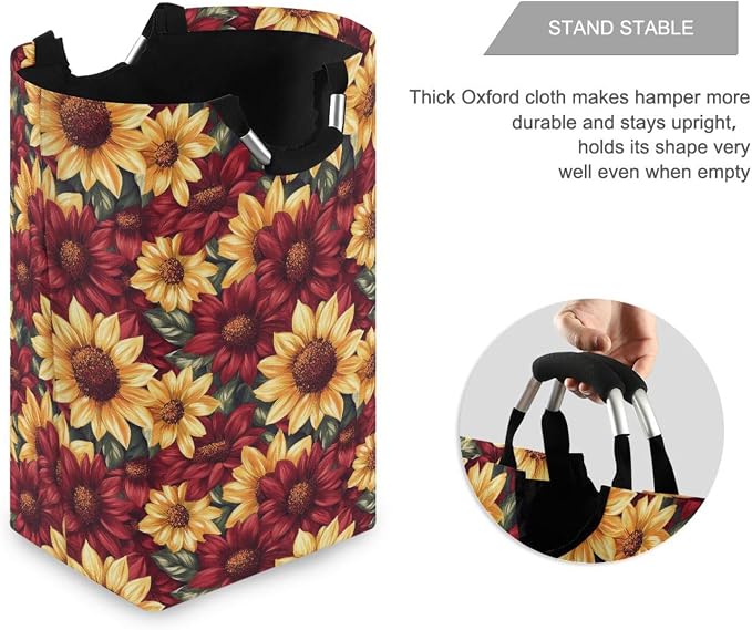 Flower Colorful laundry baskets, Foldable and waterproof storage bins - Image 3