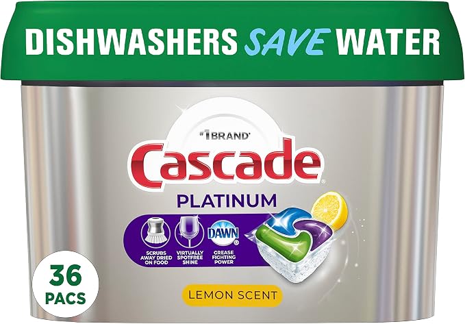 Cascade Platinum ActionPacs, Dishwasher Detergent Pods by Cascade