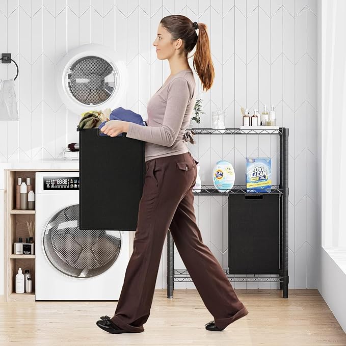 2 Section Laundry Sorter, Laundry Hamper - Image 7