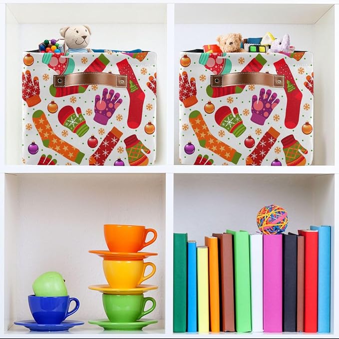 Kigai Christmas Stocking Gloves Storage Basket - Image 7