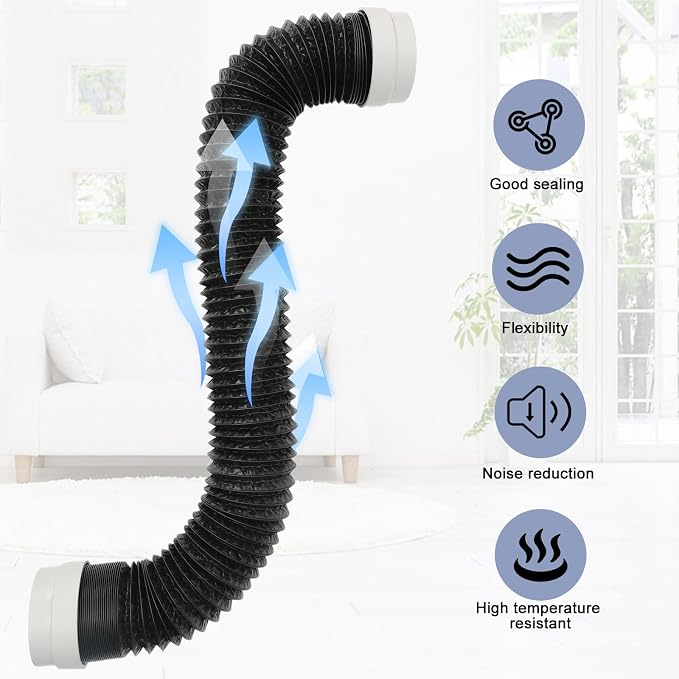 3FT Dryer Vent Hose, 4 Inch Rubber Seal Connectors - Image 6