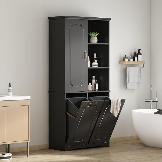 68" Tall Bathroom Storage Cabinet by Merax