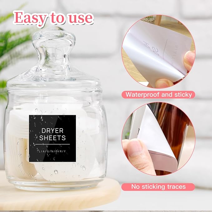 28PCS Laundry Labels for Containers, Minimalist Laundry Labels for Jars - Image 2