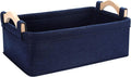 Rectangle Storage Baskets Navy Blue Storage Baskets Soft Decorative Nursery Bins by KWLET
