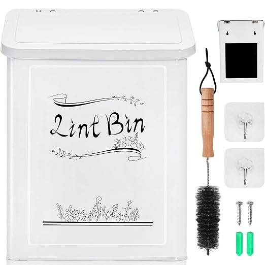 Magnetic Lint Bin, Wall Mounted Lint Trash Can by Tlence