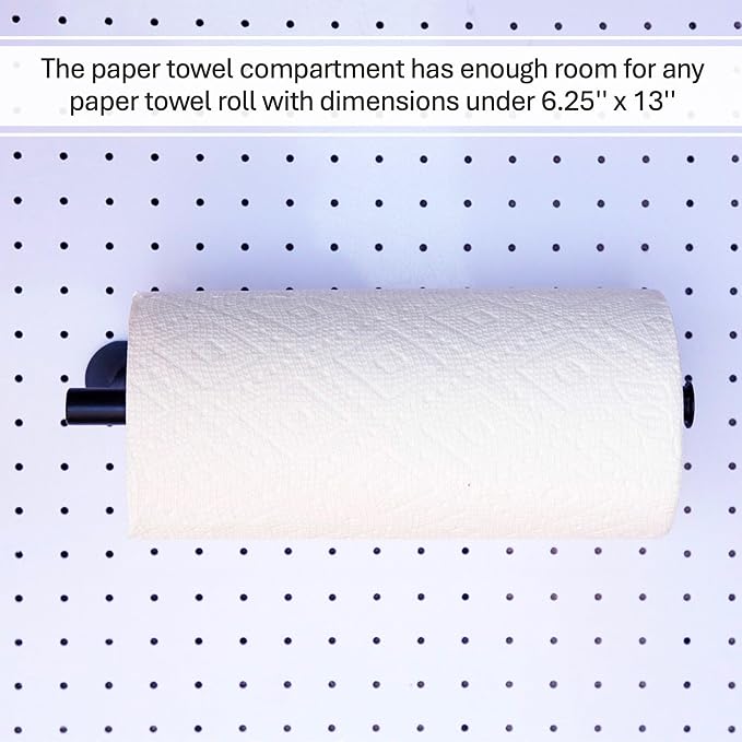 Peg Board Paper Towel Holder for Pegboard, Peg Board Accessory Kit - Image 2