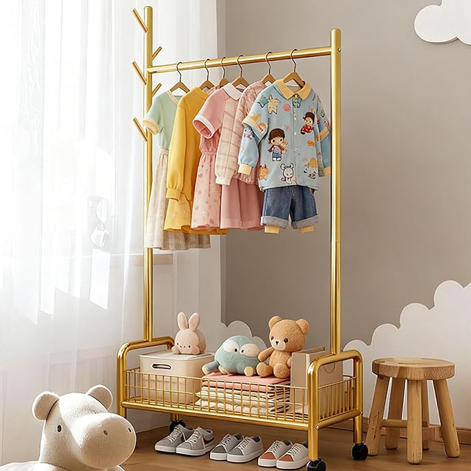 Clothes Rack with Storage Shelves, Heavy - Image 7