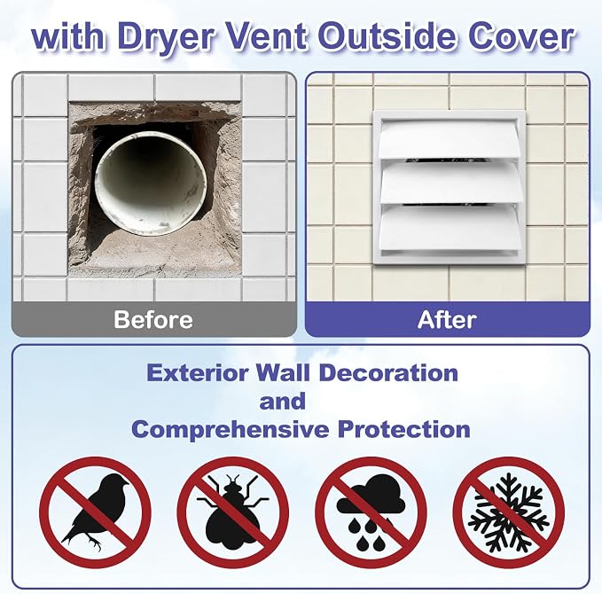 Upgraded 3 in 1 Dryer Vent Kit, include 8 feet Dryer Vent Hose - Image 6