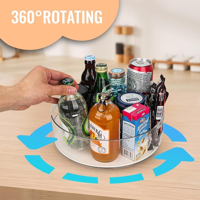 4 Pack Lazy Susan Organizer for Cabinet：Lazy Susan Turntable - Image 2