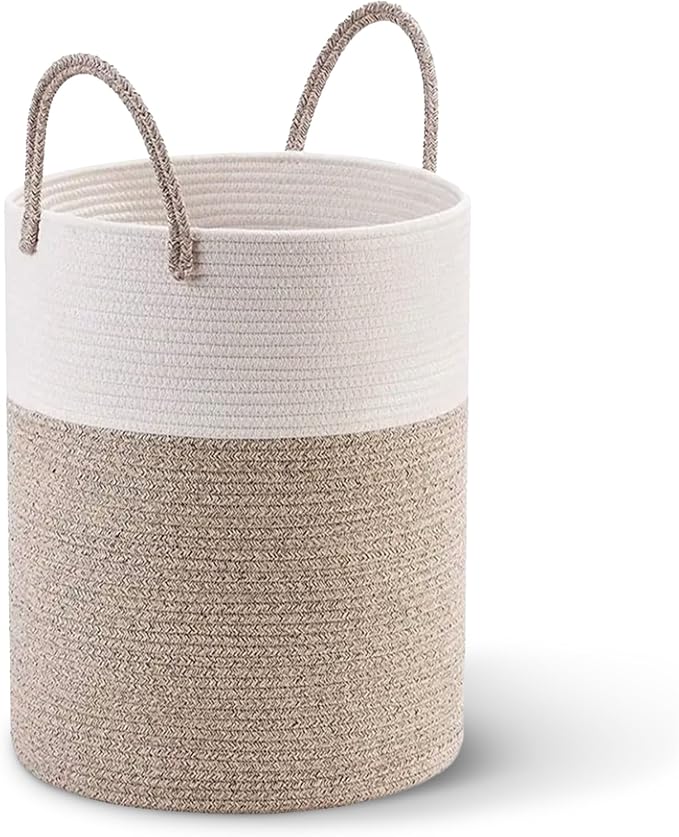 Cheer Collection Laundry Hamper, Large Woven Rope, Clothes Hamper by CheerCollection