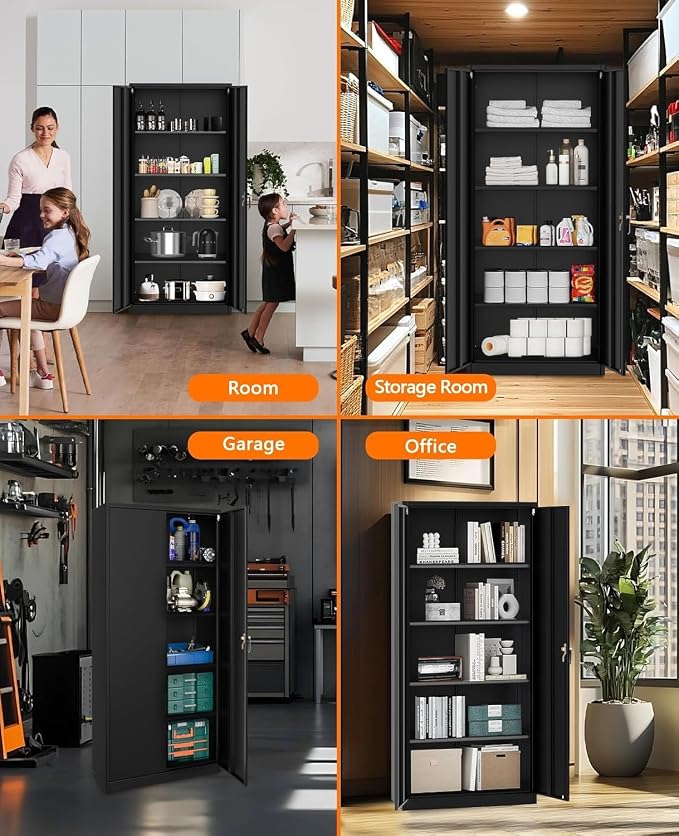 71 Inch Tall Metal Storage Cabinet - Image 6