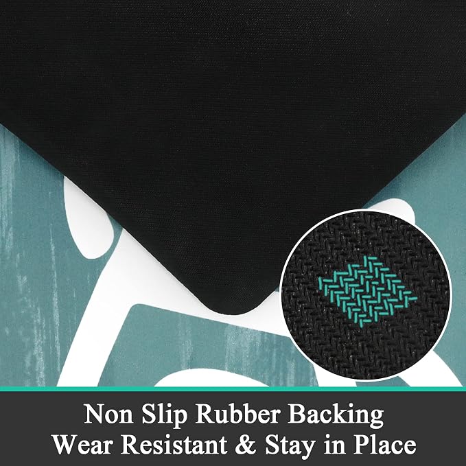 Pauwer Laundry Room Rug Runner 20"x48" Waterproof Rubber Laundry Mat Non Slip - Image 4