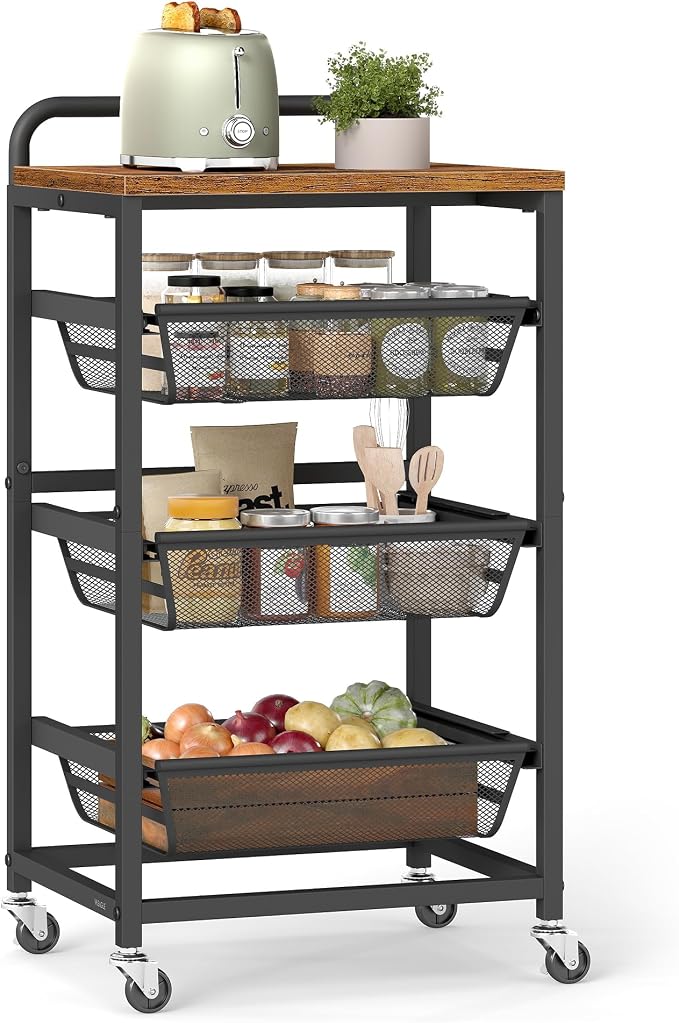 VASAGLE Storage Rolling Cart by VASAGLEbySONGMICSHOME