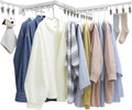 Hoimpro White 51" Clothes Drying Rack Retractable Foldable Wall Mounted by Hoimpro