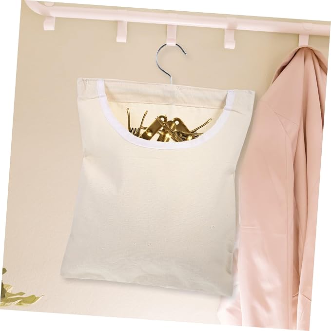 Clothespin Organizer Laundry Bag U-shaped Opening Strong Steel Hook Home Storage - Image 8