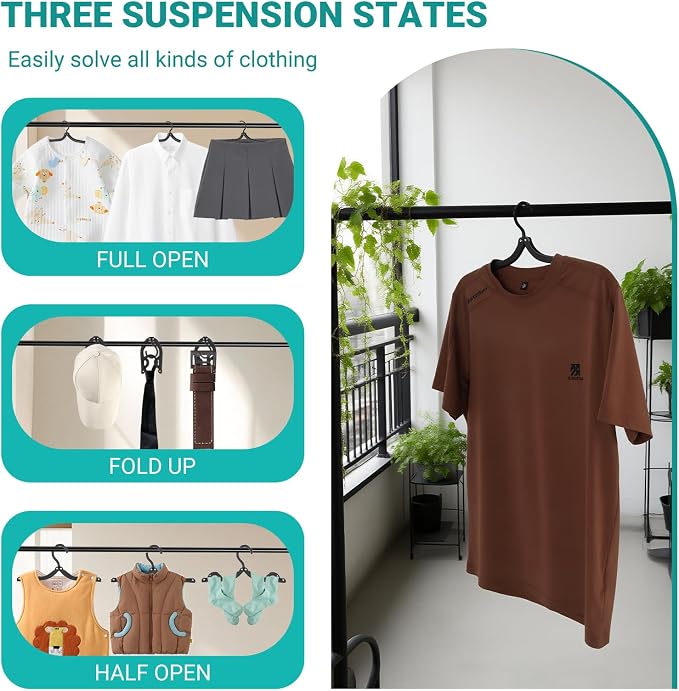 10 pcs Travel Hangers Foldable，Folding - Image 6
