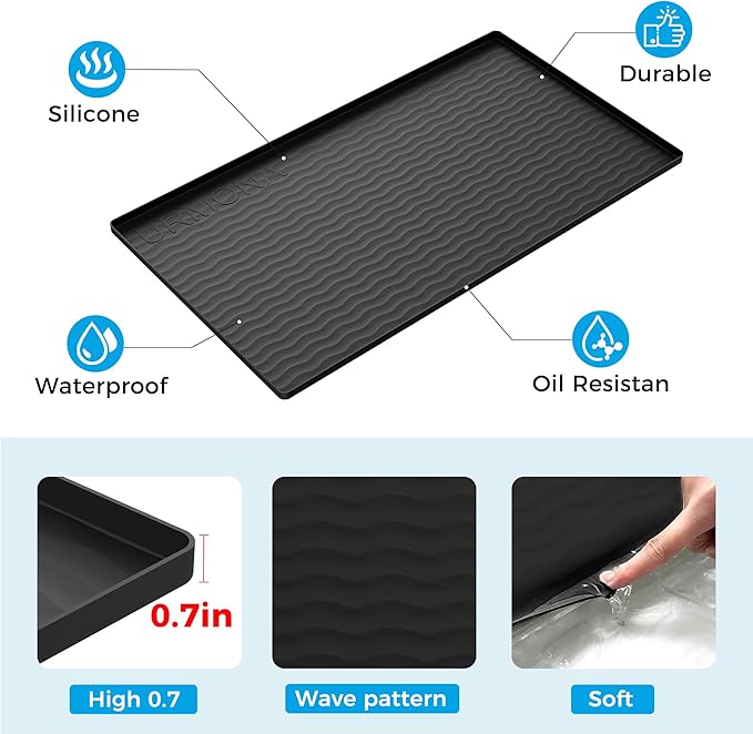 URMONA 16'' x 10'' Waterproof Silicone Under Sink Mat Cabinet and Counter - Image 2