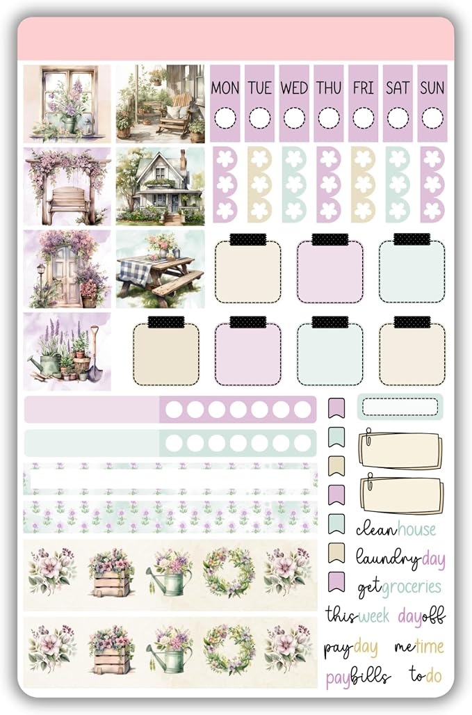 Rustic Spring - Weekly Planner Stickers by Handmade