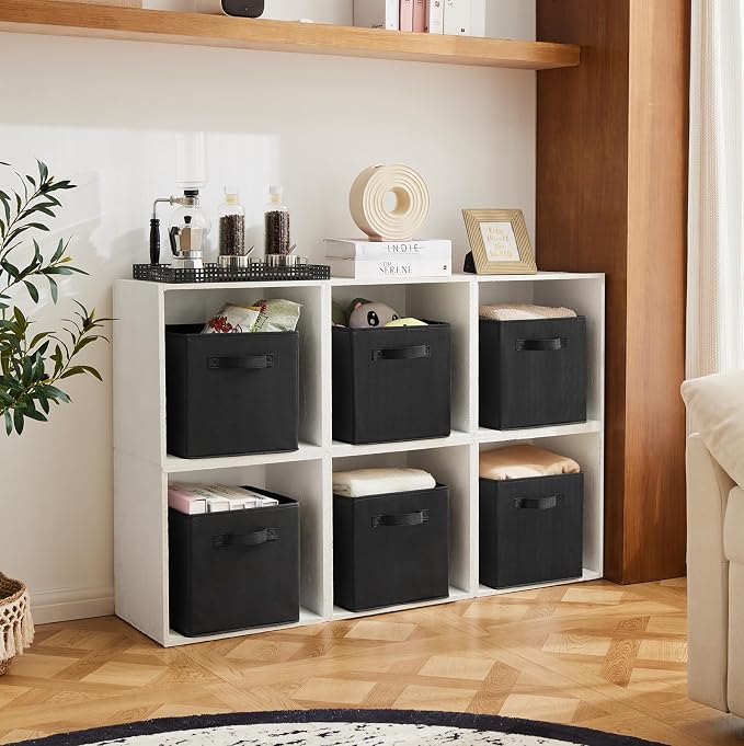 MAX Houser Fabric Cloth Storage Bins, Foldable Storage Cubes Organizer Baskets - Image 5