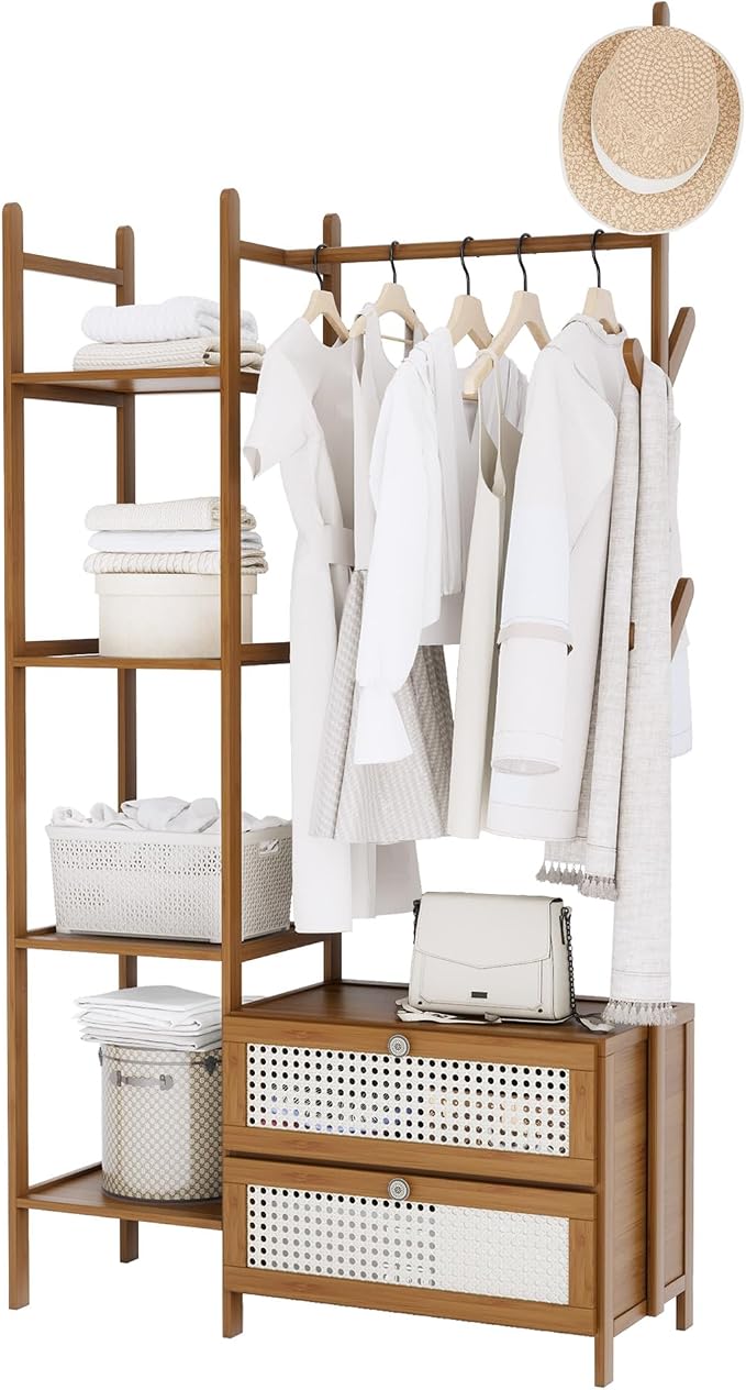 Bamboo Clothes Rack, Garment Rack - Image 9