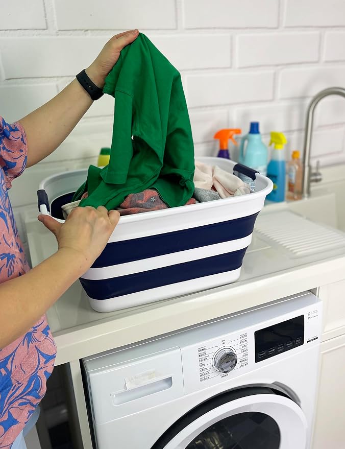 SAMMART Collapsible Plastic Laundry Basket - Image 5