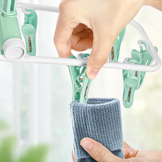 Suwimut 6 Pack Clothes Drying Rack, Small Folding Portable Underwear Hangers - Image 6