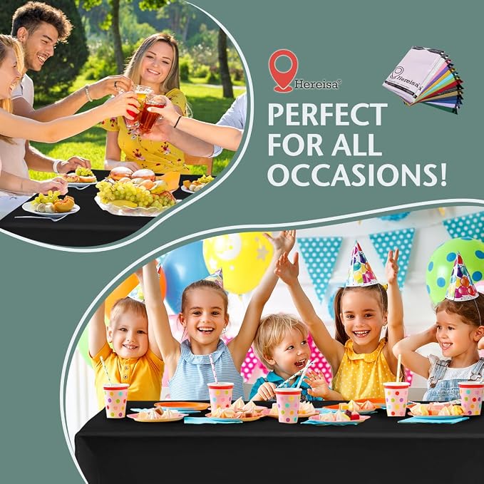 Disposable Plastic Tablecloth 54x108 Inch Rectangle - Image 7