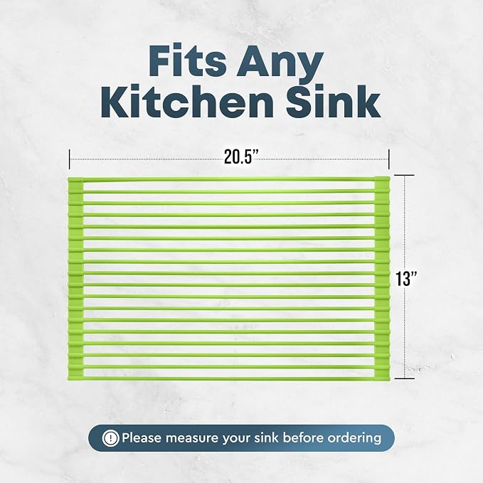Zulay Kitchen Large Roll Up Dish Drying Rack - Image 3