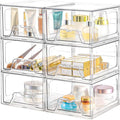 Plastic Drawers Storage, 6 Pack Clear Stackable Storage Drawers, Acrylic by Unknown