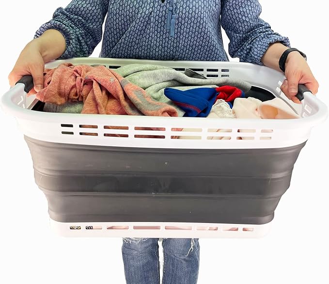 SAMMART 42L Collapsible Plastic Laundry Basket - Image 6
