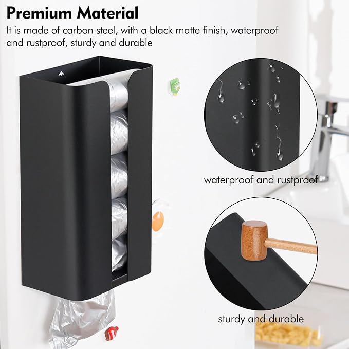 Magnetic Laundry Dryer Sheet Dispenser, Tissue Holder, Garbage Bag Dispenser - Image 6