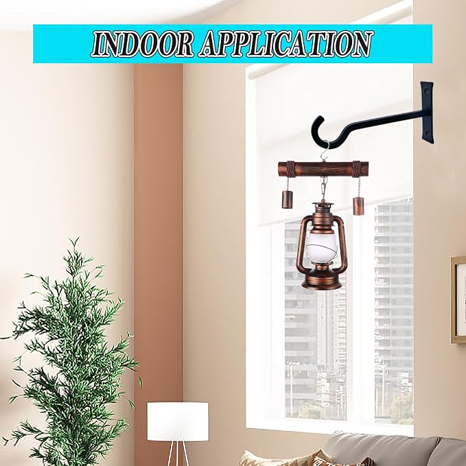 6inch Heavy Duty Hanging Plant Brackets 2pcs Bird Feeder Hanger Decorative - Image 5