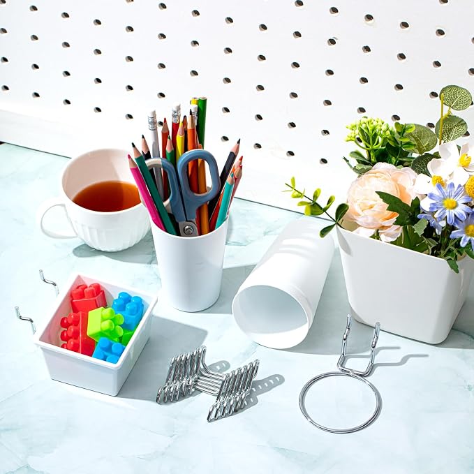 Jinei 12 Pcs Pegboard Bins and Cups - Image 6