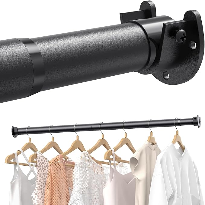 4 PACK Closet Rods for Hanging Clothes, 17 to 39 Inches Stepless Adjustable by Supforce