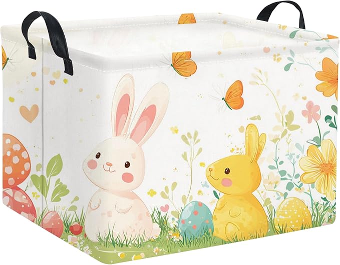 HIYAGON Rectangular Easter Gift Basket Kids Storage Basket by HIYAGON