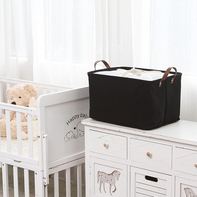 Hinwo 31L Large Storage Bins, Foldable Clothes Storage Baskets - Image 2