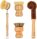 4 Piece Bamboo Dish Brush Set by Zalaxt