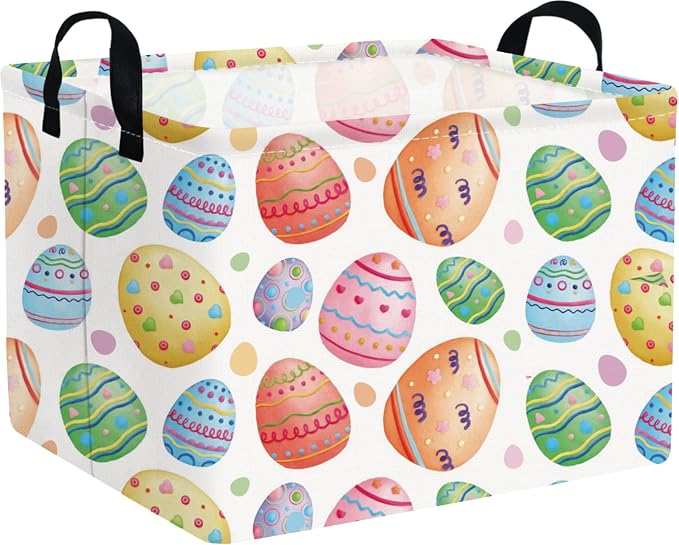 FXOLCSHE Rectangular Easter basket, Easter basket empty, Kids Toy Storage Basket by FXOCSHE