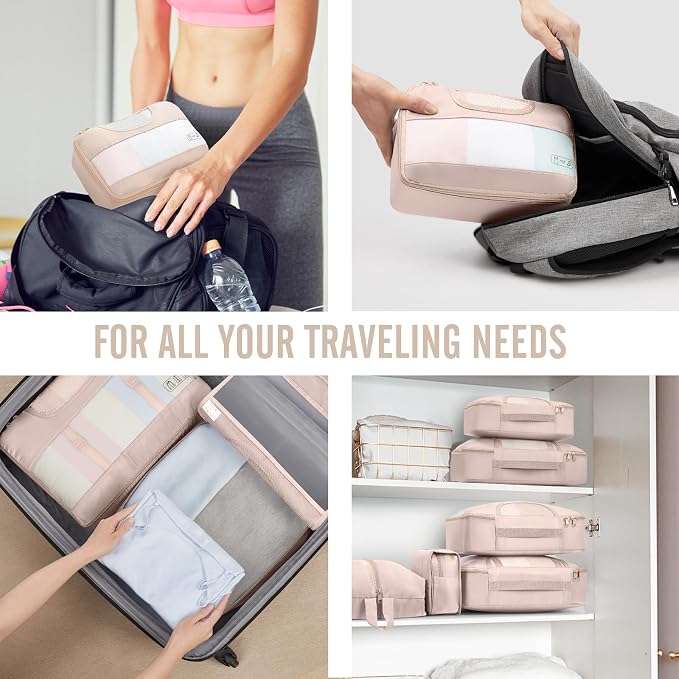 Veken 10 Set Packing Cubes for Travel, Beach Vacation Essentials Accessories - Image 8