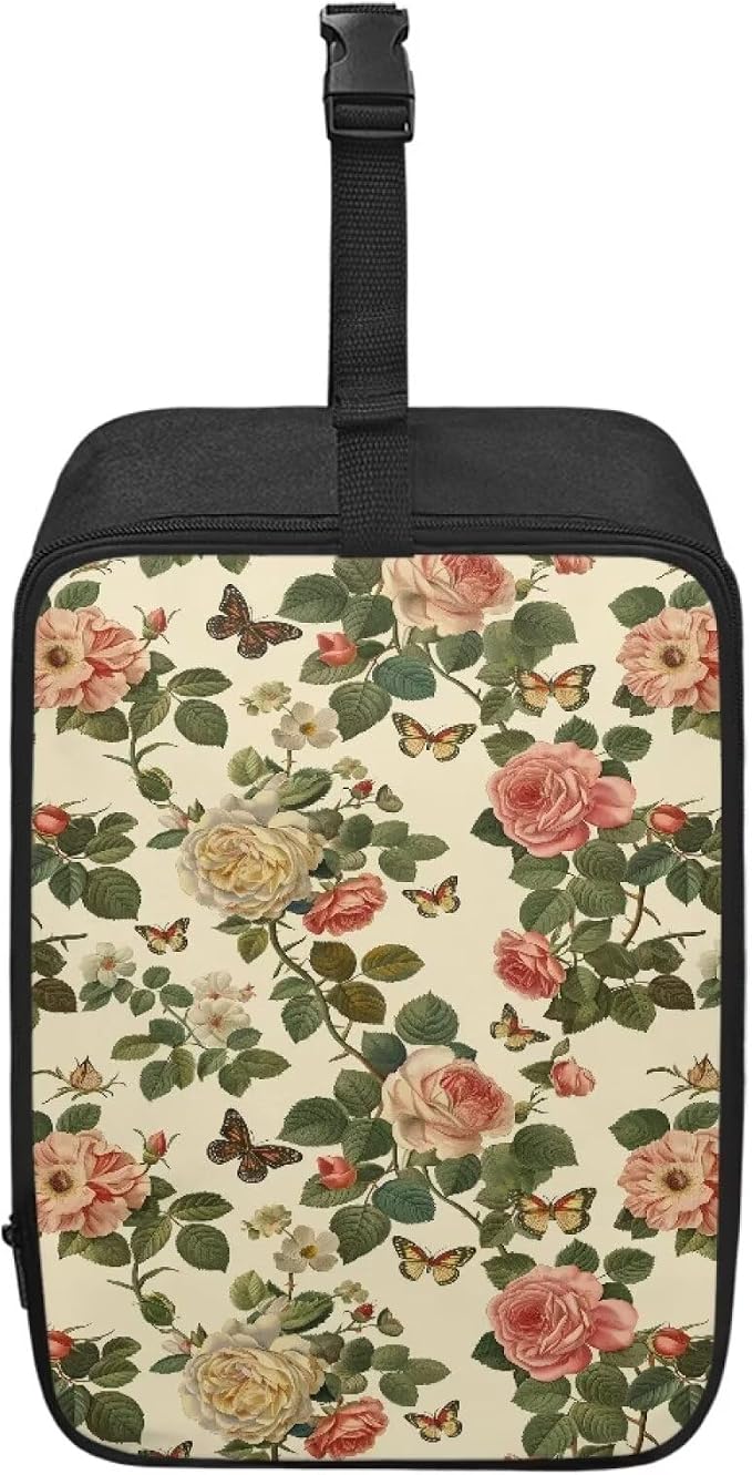 Retro Rose Portable Travel Carrying Bag by YUVAMAGIMO