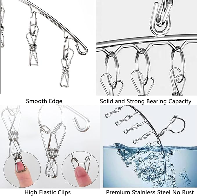 Stainless Steel Laundry Drying Rack Clothes Hanger - Image 3
