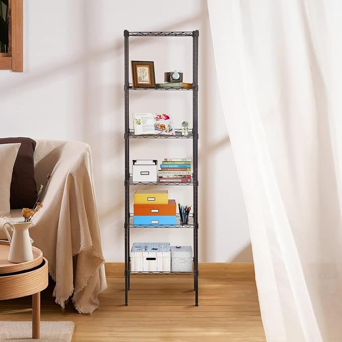 Meet perfect 5-Tier Metal Storage Shelving Unit, 47.6" H x 16.7" W x 11.8" D - Image 2