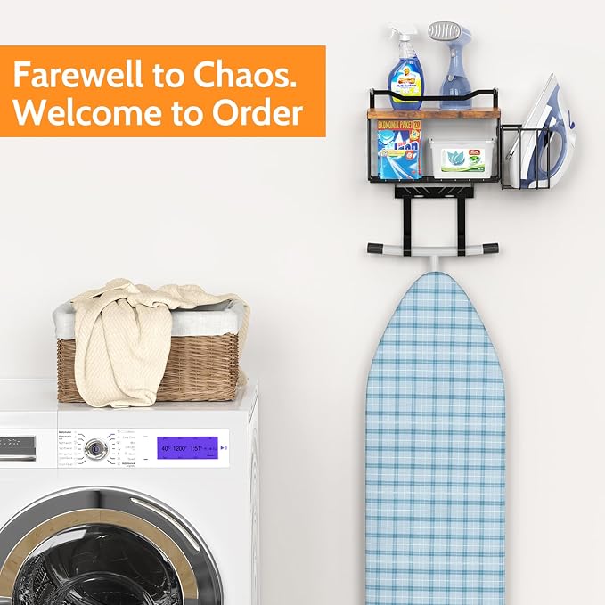 Ironing Board Hanger Wall Mount, 2-Layer T&Y Iron Board Holder - Image 3