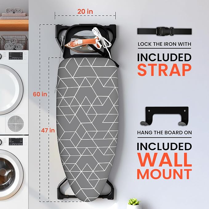 Xabitat Extra Wide Ironing Board 60" X 20" - Image 5