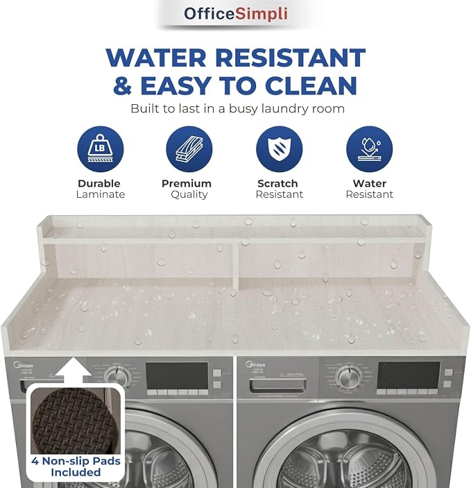 OfficeSimpli Large Washer Dryer Countertop - Image 3